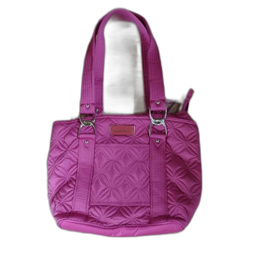 Donna Sharp Pink Quilted Fabric Shoulder Bag Tote Purse Medium